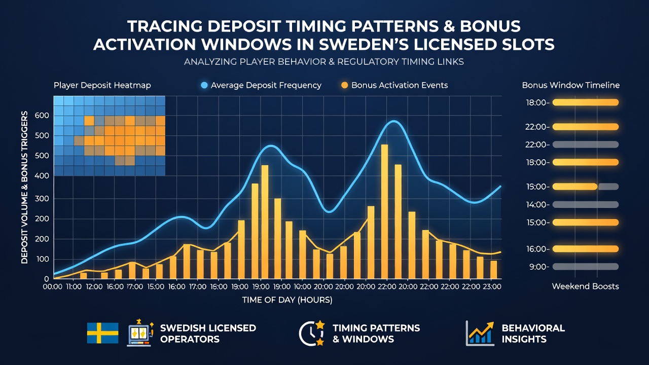 Detailed graph illustrating correlation between deposit timestamps and bonus activation events in Sweden's licensed ecosystem